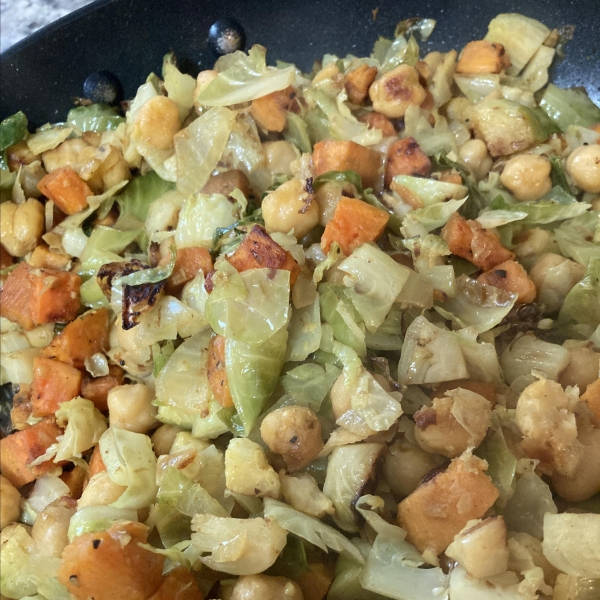 Vegan Cajun Chickpeas and Sauteed Vegetables