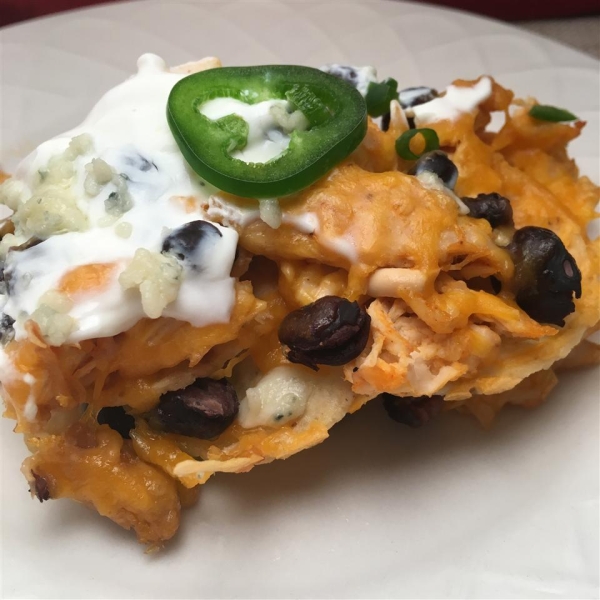 Buffalo Chicken Nacho Bowl