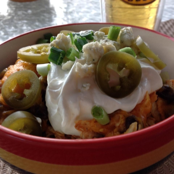 Buffalo Chicken Nacho Bowl