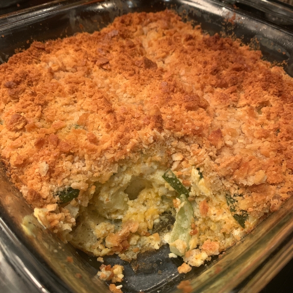 Zucchini Casserole with Cracker Crust