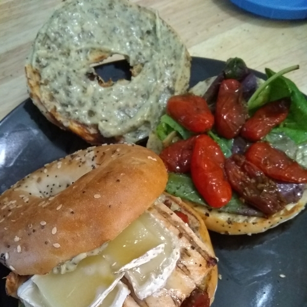 Chicken and Brie Sandwiches with Roasted Cherry Tomatoes