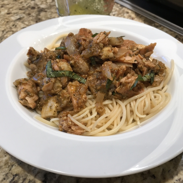 Smoked Salmon Pesto Pasta