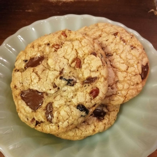 Chocolate Chip Cookies with Cherries and Pecans