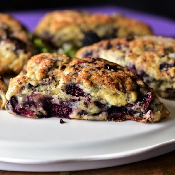 Blackberry and Ginger Cream Scones