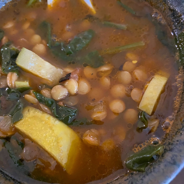 Moroccan Lentil Soup with Veggies
