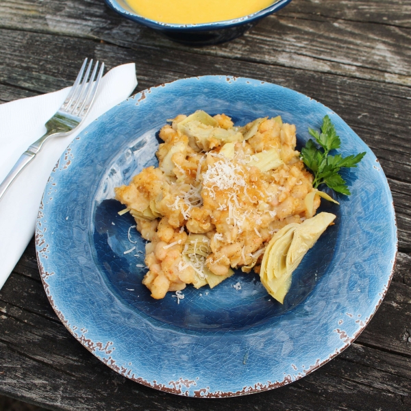 Sauteed Navy Beans and Artichokes