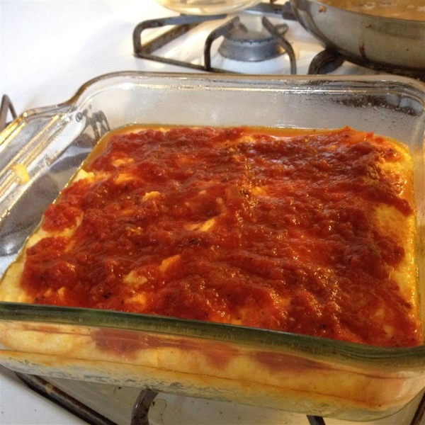 Easy Polenta with Tomato Sauce