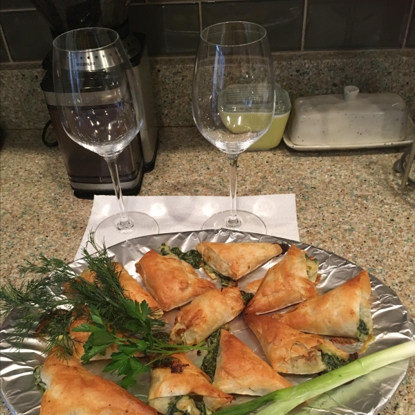 Phyllo Turnovers with Shrimp and Ricotta Filling