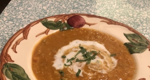 Red Lentil Soup with Lemon-Mint Yogurt