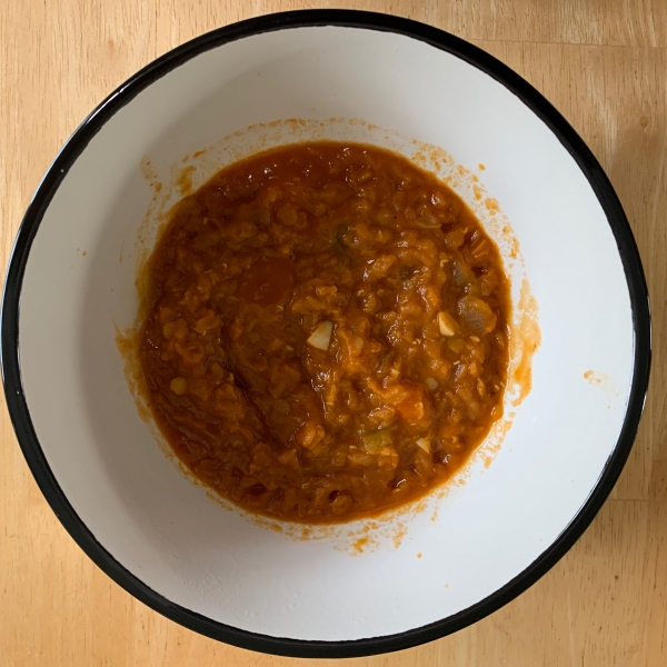 Red Lentil Soup with Lemon-Mint Yogurt