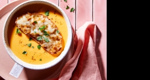 Butternut Bisque with French Onion Toast Topper