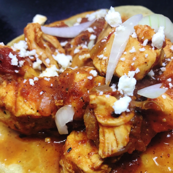 Instant Pot Chicken Tinga Tostadas
