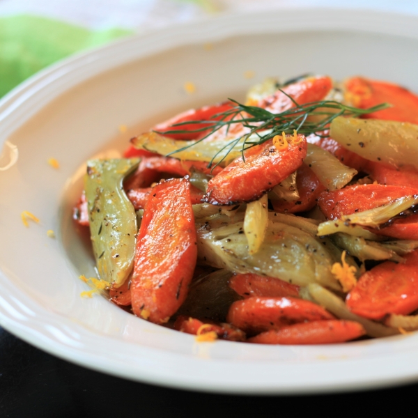 Orange-Maple Roasted Carrots and Fennel