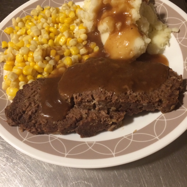 Best Ever Meatloaf with Brown Gravy