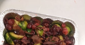 Maple-Roasted Brussels Sprouts with Apples and Cranberries