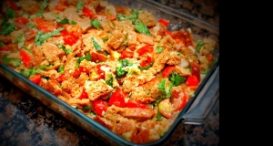 Tomato and Basil Savory Bread Pudding