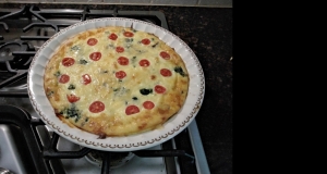 Crustless Spinach, Mushroom, and Tomato Quiche (Keto)