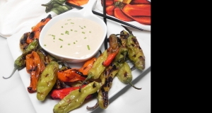 Grilled Shishito Peppers with Soy Aioli