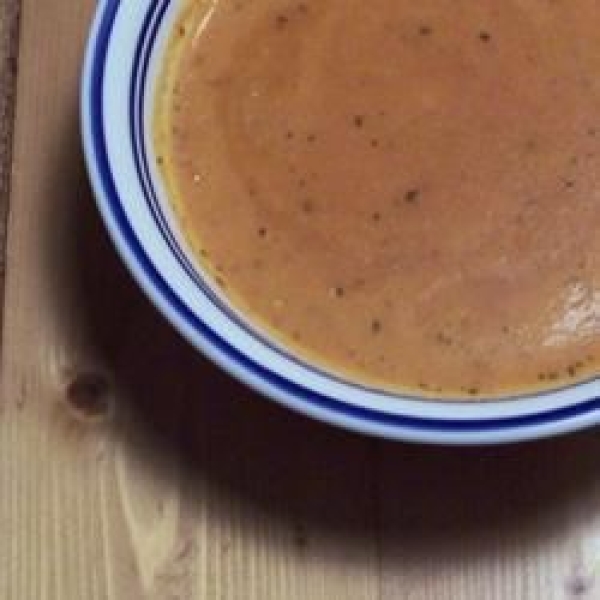 Roasted Red Pepper and Crab Soup