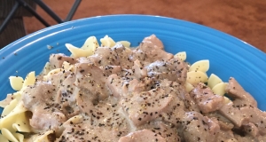 Easy Slow Cooker Stroganoff