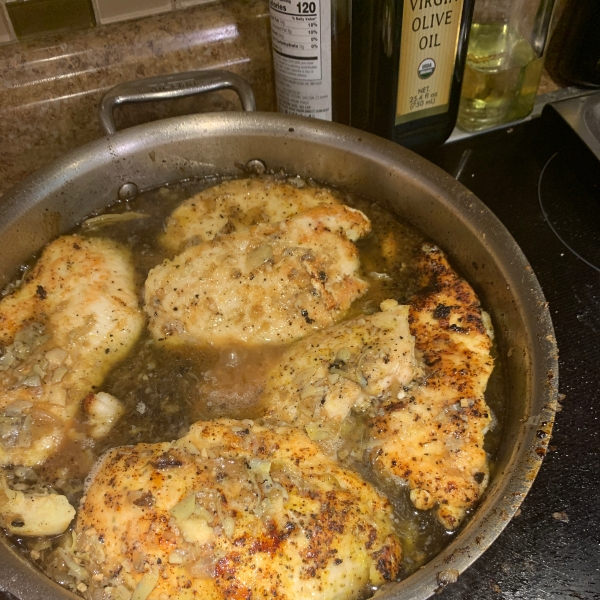 Chicken Piccata with Artichoke Hearts
