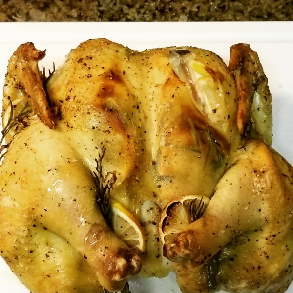 Lemon-Rosemary Spatchcocked Chicken