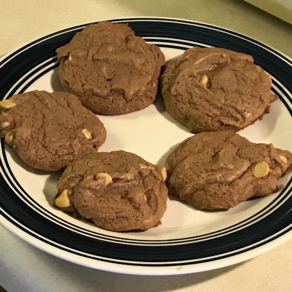 Chocolate Peanut Butter Pudding Cookies