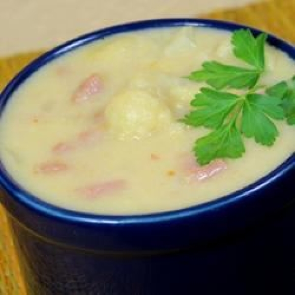 Southwestern Cauliflower and Ham Soup