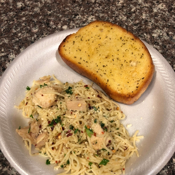 Angel Hair Pasta with Lemon and Chicken (Lighter)