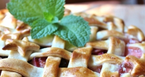 Strawberry Raisin Rhubarb Pie