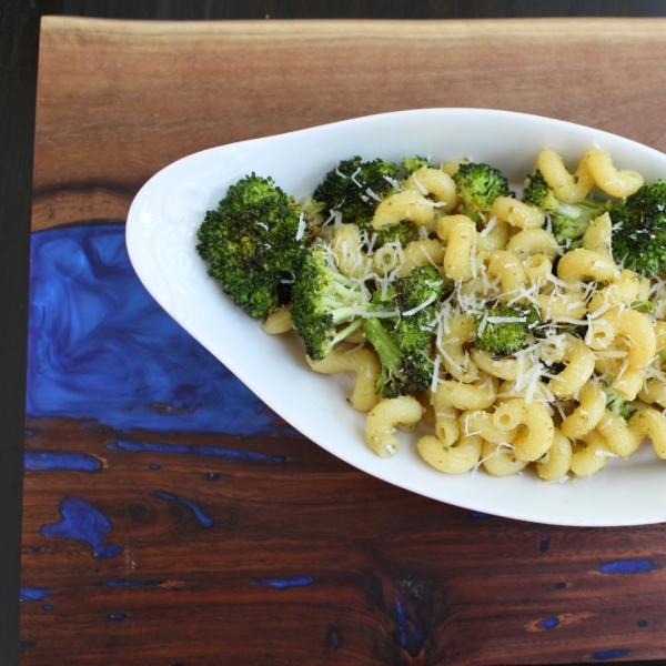 Cavatappi with Roasted Broccoli and Pesto