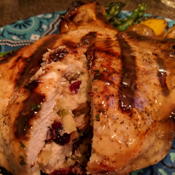 Apple Cranberry Stuffed Pork Chops