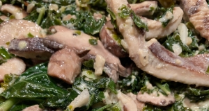 Delicious Creamed Kale With Mushrooms