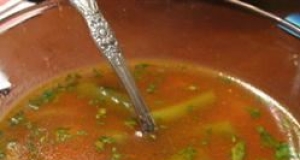 Veggie Soup with Basil Sauce