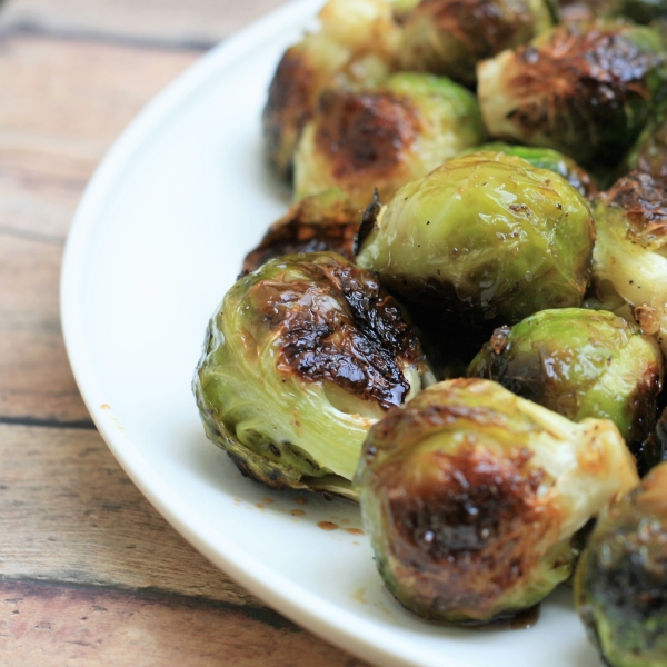 Roasted Brussels Sprouts with Balsamic and Honey