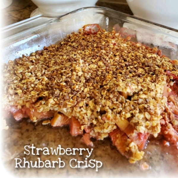 Low Sugar Strawberry Rhubarb Crunch