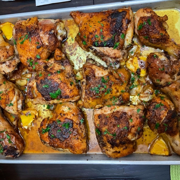 Baked Lemon-Butter Chicken Thighs