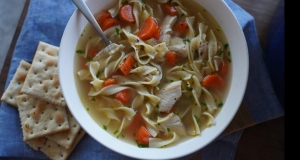 Homemade Roasted Chicken Noodle Soup