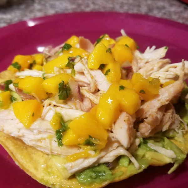 Mini Chicken and Mango Tostadas