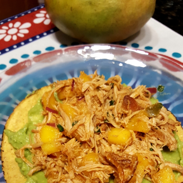 Mini Chicken and Mango Tostadas