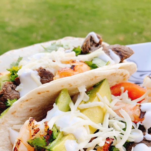 Easy Steak and Shrimp Fajitas