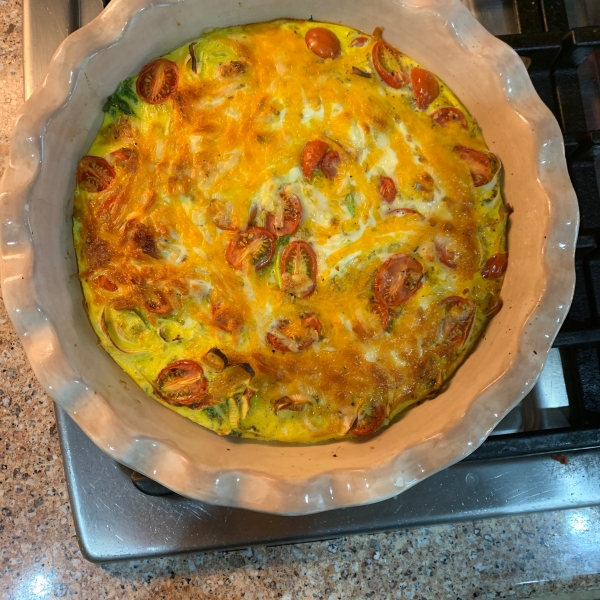 Quiche with Kale, Tomato, and Leek