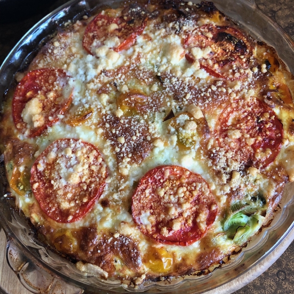 Quiche with Kale, Tomato, and Leek