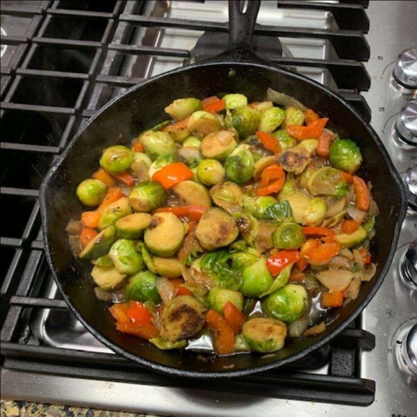 Skillet-Braised Brussels Sprouts