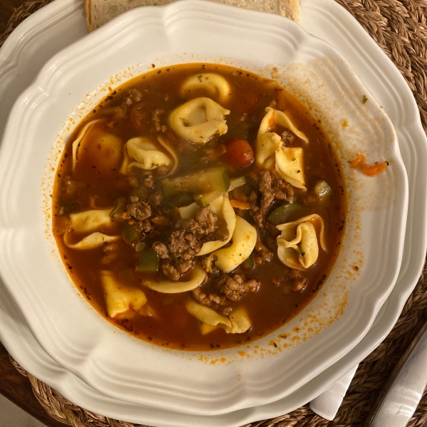 Joe's Mom's Sausage and Tortellini Soup