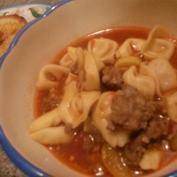 Joe's Mom's Sausage and Tortellini Soup