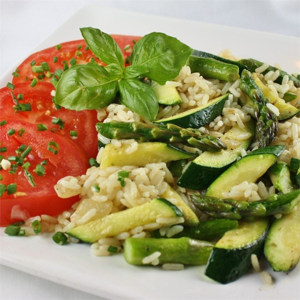 Asparagus-Zucchini Rice