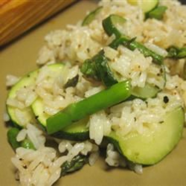 Asparagus-Zucchini Rice