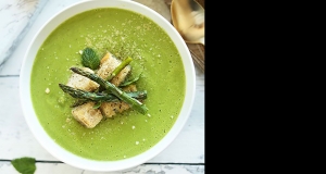Creamy Asparagus and Pea Soup