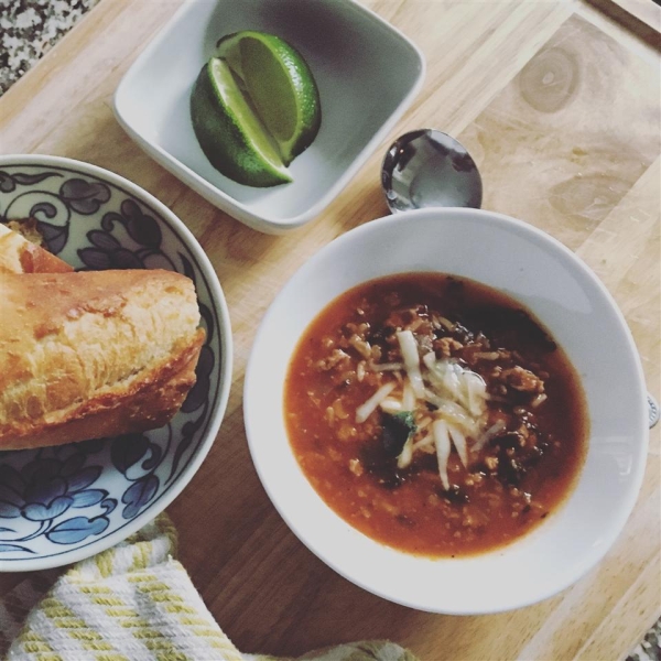 Turkey, Kale, and Brown Rice Soup